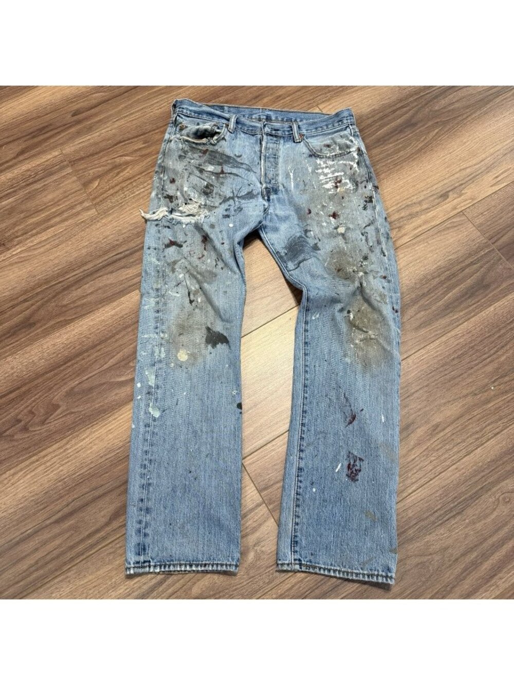 Levi's 501 Painter Jeans Mens 32x32 Distressed Skate Workwear Grunge